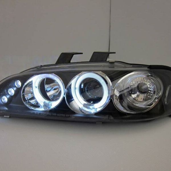 Black LED Projector Angle Eyes Headlights Fit For Honda Civic EG Si SiR Vti 1992-1995 - image 4
