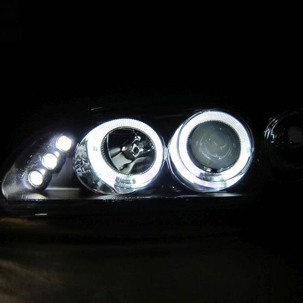 Black LED Projector Angle Eyes Headlights Fit For Honda Civic EG Si SiR Vti 1992-1995 - image 5