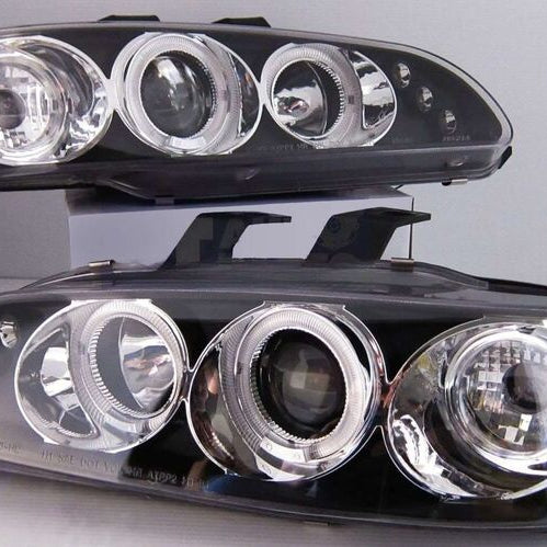 Black LED Projector Angle Eyes Headlights Fit For Honda Civic EG Si SiR Vti 1992-1995 - image 8