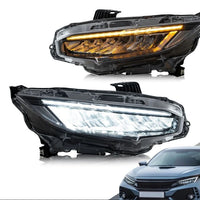 Full LED Projector Headlights Sequential DRL Fit For Honda Civic Type R FK7 FK8 2016-2021 - image 1