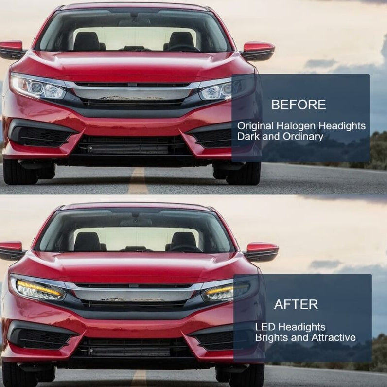Full LED Projector Headlights Sequential DRL Fit For Honda Civic Type R FK7 FK8 2016-2021 - image 3