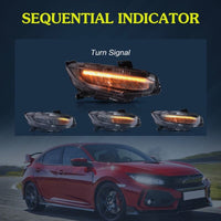 Full LED Projector Headlights Sequential DRL Fit For Honda Civic Type R FK7 FK8 2016-2021 - image 5