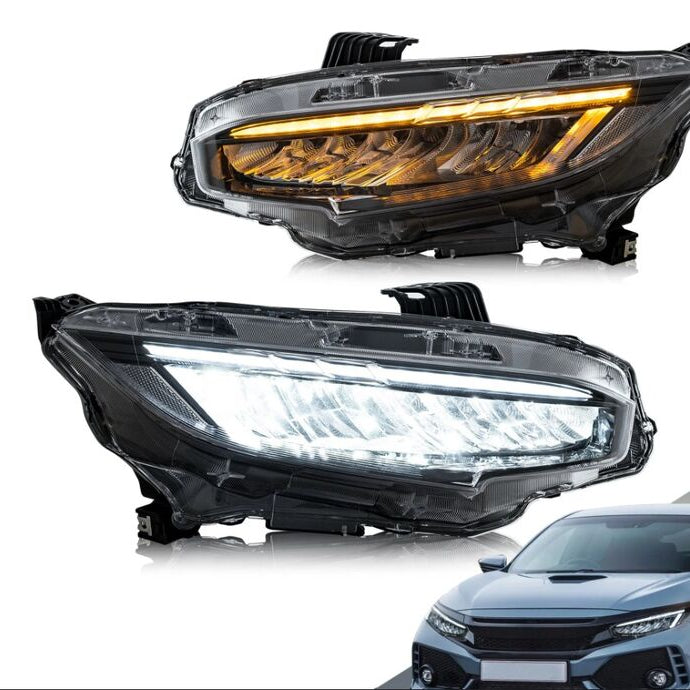 Full LED Projector Headlights Sequential DRL Fit For Honda Civic Type R FK7 FK8 2016-2021 - image 11