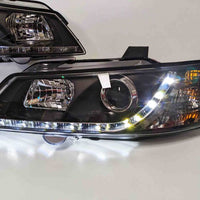 Black DRL LED Projector Head Lights Fit For Holden Commodore VY UTE 2002-2004 - image 2