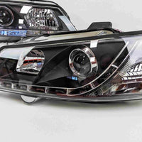 Black DRL LED Projector Head Lights Fit For Holden Commodore VY UTE 2002-2004 - image 3