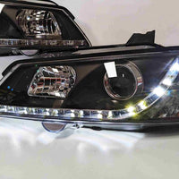 Black DRL LED Projector Head Lights Fit For Holden Commodore VY UTE 2002-2004 - image 4