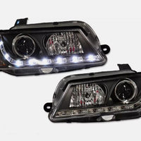 Black DRL LED Projector Head Lights Fit For Holden Commodore VY UTE 2002-2004 - image 5