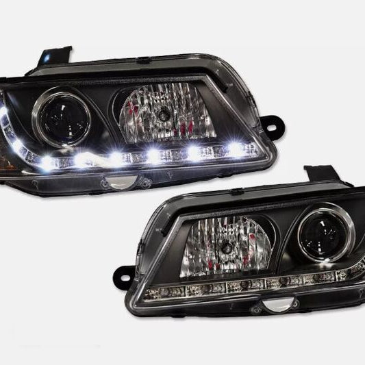 Black DRL LED Projector Head Lights Fit For Holden Commodore VY UTE 2002-2004 - image 5