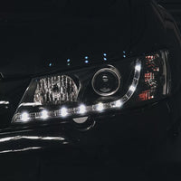 Black DRL LED Projector Head Lights Fit For Holden Commodore VY UTE 2002-2004 - image 6