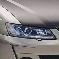 Black DRL LED Projector Head Lights Fit For Holden Commodore VY UTE 2002-2004 - image 8