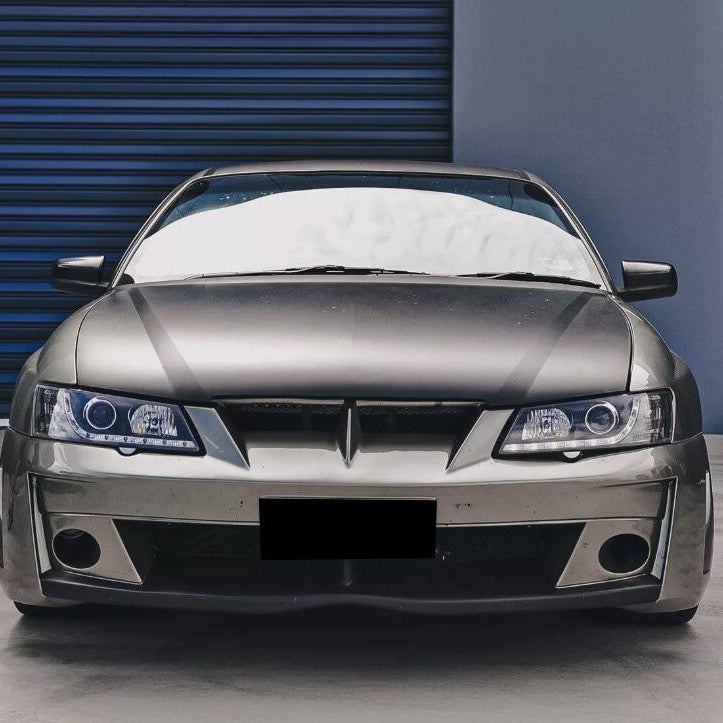 Black DRL LED Projector Head Lights Fit For Holden Commodore VY UTE 2002-2004 - image 12