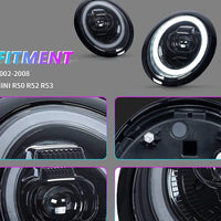 LED Projector Dynamic Headlights Fit For Mini Cooper R50 R52 R53 2001-2007 - image 8