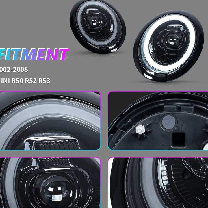 LED Projector Dynamic Headlights Fit For Mini Cooper R50 R52 R53 2001-2007 - image 8