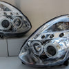 Clear LED DRL Angel Eyes Projector Head Lights Fit For Nissan Skyline 350GT Infiniti G35 V35 2001-2006