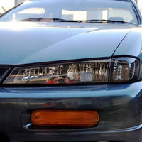 JDM Black OE Headlights & Black Corner Head Lights Fit For Nissan Silvia S14 200SX S2 1996-1998 - image 8