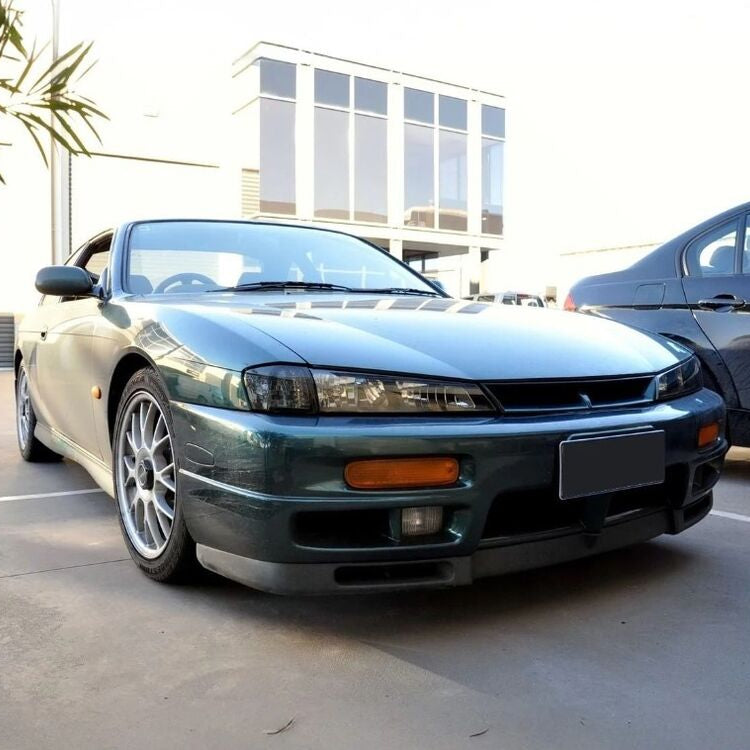 JDM Black OE Headlights & Black Corner Head Lights Fit For Nissan Silvia S14 200SX S2 1996-1998 - image 9