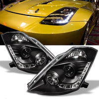 DRL LED Black Projector Headlights Fit For Nissan 350Z Z33 Fairlady Halogen Type 2003-2005 - image 1