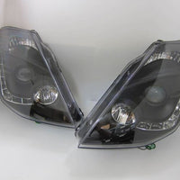 DRL LED Black Projector Headlights Fit For Nissan 350Z Z33 Fairlady Halogen Type 2003-2005 - image 2