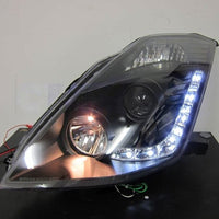 DRL LED Black Projector Headlights Fit For Nissan 350Z Z33 Fairlady Halogen Type 2003-2005 - image 4