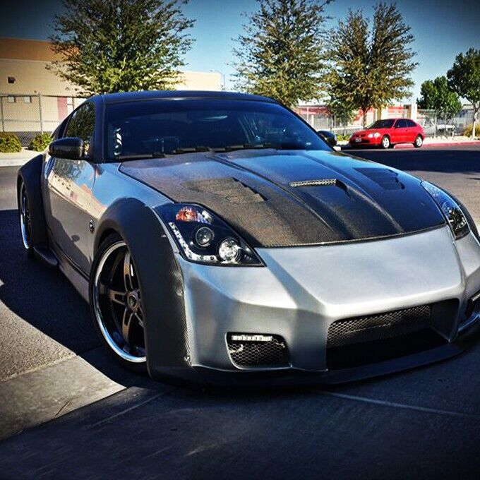 DRL LED Black Projector Headlights Fit For Nissan 350Z Z33 Fairlady Halogen Type 2003-2005 - image 6
