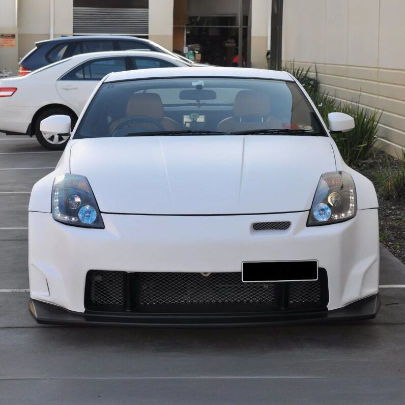 DRL LED Black Projector Headlights Fit For Nissan 350Z Z33 Fairlady Halogen Type 2003-2005 - image 8