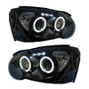 JDM Black LED Angle Eyes Projector Headlights Fit For 03-05 Subaru Impreza WRX RX ST