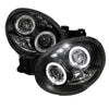 Black LED Angel Eyes Projector Headlights Fit For Subaru Impreza WRX STI GD 2000-2002