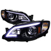 Black LED DRL Projector Headlights Fit For Subaru Impreza RS WRX STI G3 2008-2013