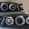 Black Angel Eye LED Projector Headlights Fit For Subaru Impreza WRX STI GC8 1992-2000
