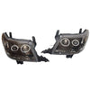Smoke LED Headlights DRL HALO Projector Angel Eyes Fit For Toyota Hilux VIGO 2011-2015 Pair