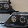 Black CCFL Angel-Eyes Projector Headlights Fit For Toyota Hilux SR5 2005-2010