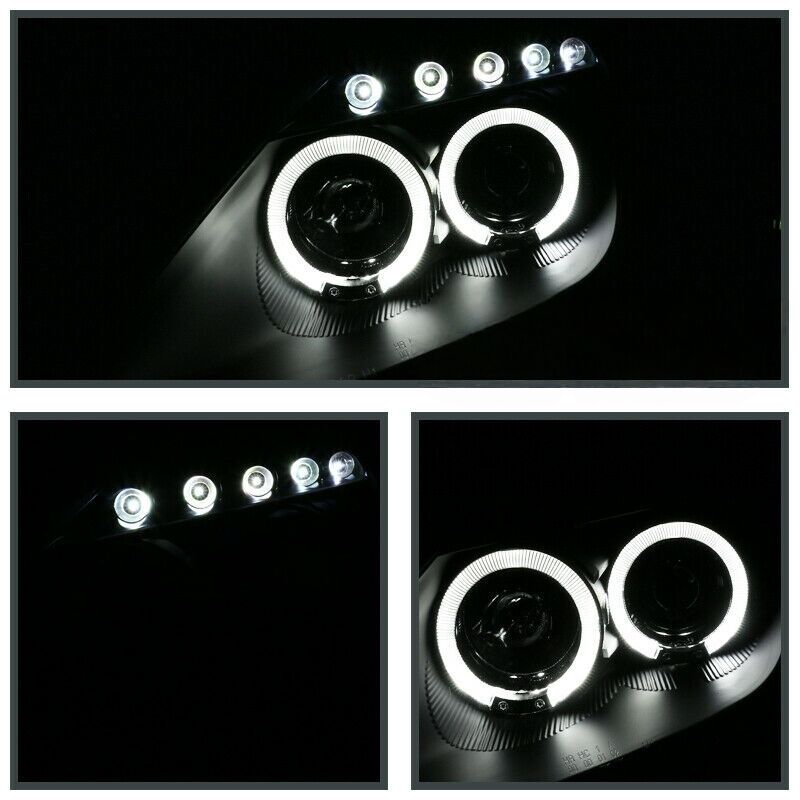 Black LED Angel-Eyes Projector Head Lights Fit For Toyota Celica SS2 1999-2005 - image 4