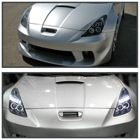 Black LED Angel-Eyes Projector Head Lights Fit For Toyota Celica SS2 1999-2005 - image 10