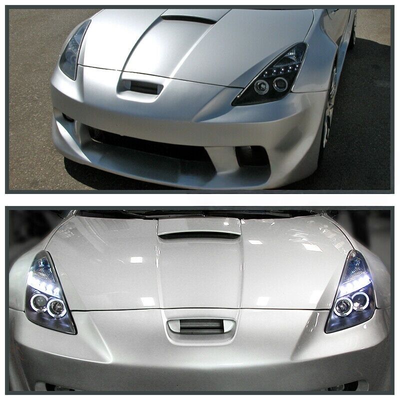 Black LED Angel-Eyes Projector Head Lights Fit For Toyota Celica SS2 1999-2005 - image 10