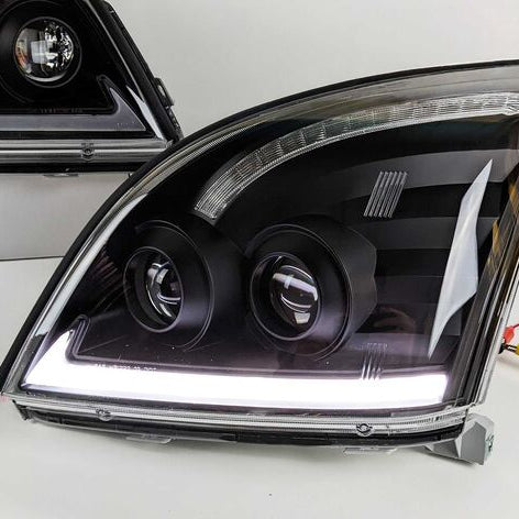 3D LED DRL Dual Projector Head Lights Fit For Toyota Prado FJ120 2003-2009 - image 3