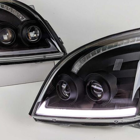 3D LED DRL Dual Projector Head Lights Fit For Toyota Prado FJ120 2003-2009 - image 4