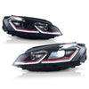 R-Style LED Projector Headlights For VW Volkswagen GTI Golf 7 7 MK7 TDI GTI 2013-On LED Sequential Blink