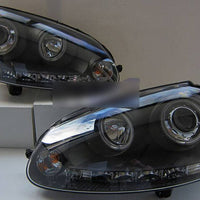 Black LED DRL Angel Eyes Projector Head Lights Fit For VW Golf V TDI GTI 2003-2008 - image 1