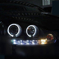 Black LED DRL Angel Eyes Projector Head Lights Fit For VW Golf V TDI GTI 2003-2008 - image 3
