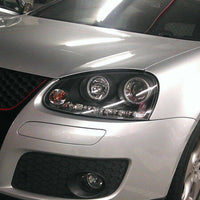 Black LED DRL Angel Eyes Projector Head Lights Fit For VW Golf V TDI GTI 2003-2008 - image 5