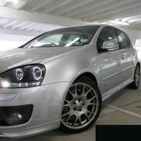 Black LED DRL Angel Eyes Projector Head Lights Fit For VW Golf V TDI GTI 2003-2008 - image 6