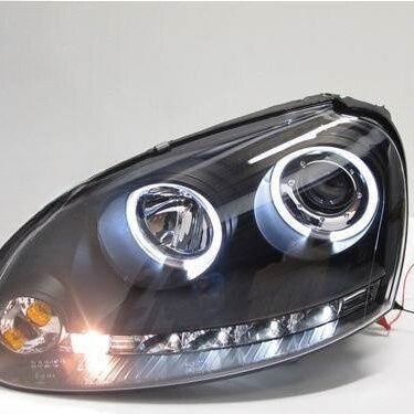 CCFL Angel Eyes Black Projector DRL Headlights Fit For VW Golf 5 V TDI /GTI 2003-2008 - image 3