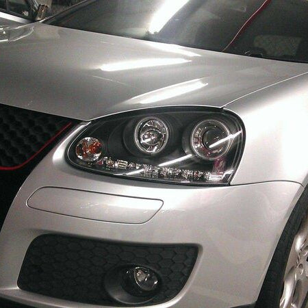 CCFL Angel Eyes Black Projector DRL Headlights Fit For VW Golf 5 V TDI /GTI 2003-2008 - image 6