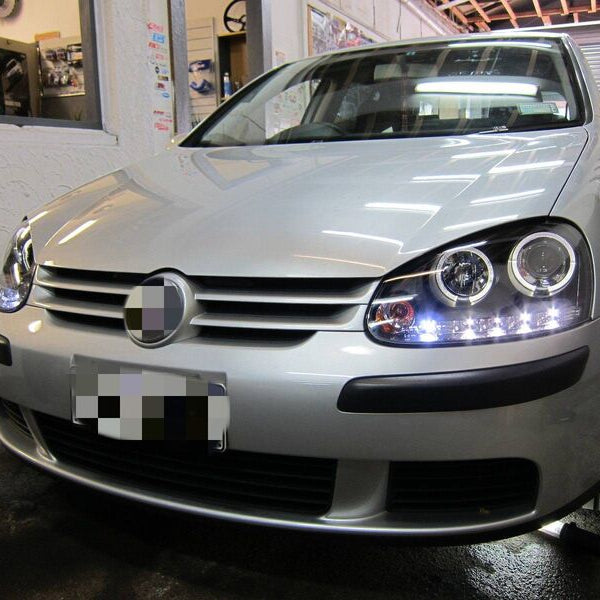 CCFL Angel Eyes Black Projector DRL Headlights Fit For VW Golf 5 V TDI /GTI 2003-2008 - image 7
