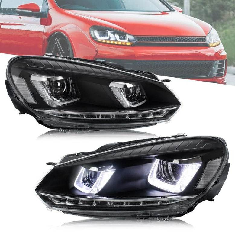 DRL Sequential LED Headlights Fit For Volkswagen VW Golf 6 MK6 GTI TDI 2008-2014 - image 13