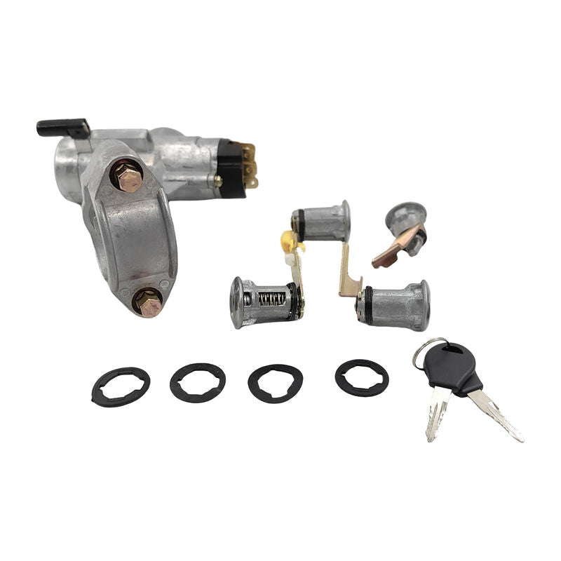Ignition Barrel Switch Door Locks 2 Key Barn Set Silver Fit For Nissan Patrol GQ Y60 1988-1998 - image 5