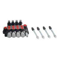 4 Spool P40 Hydraulic Directional Control Valve Fit For Tractor Loader Wood Chipper Excavator Forklift - image 2