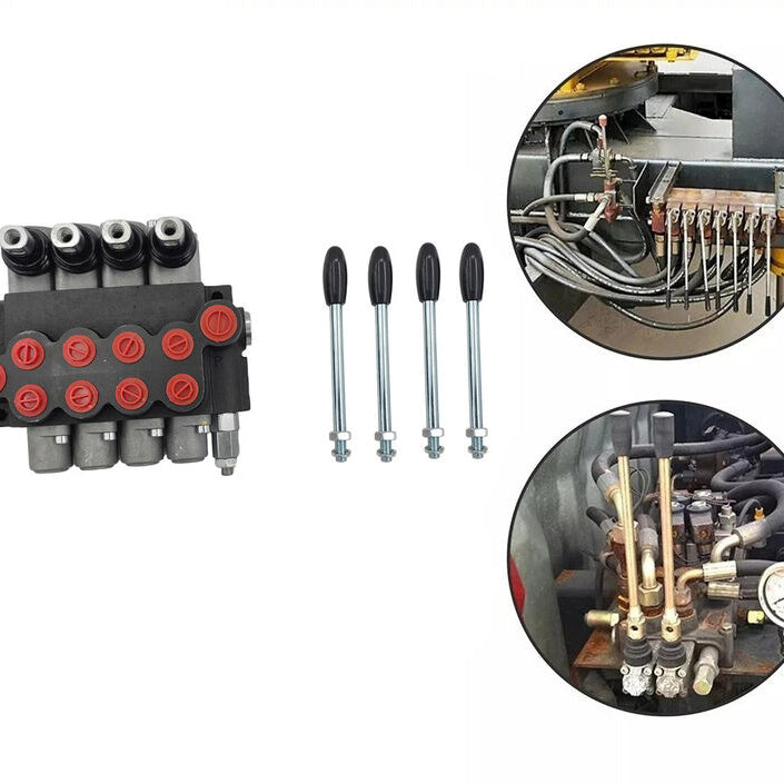 4 Spool P40 Hydraulic Directional Control Valve Fit For Tractor Loader Wood Chipper Excavator Forklift - image 12