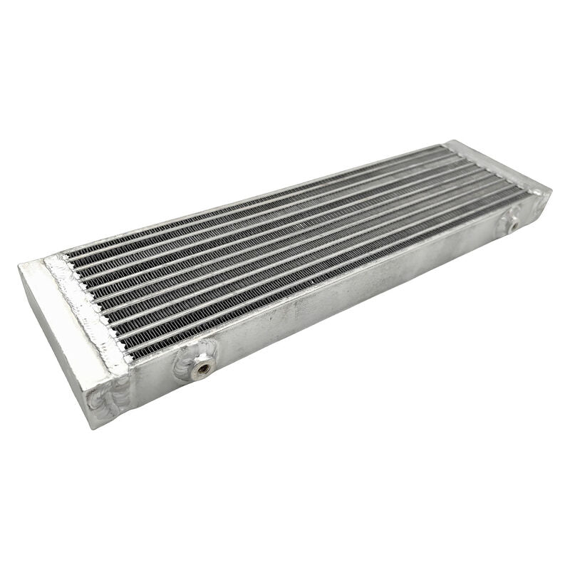 Oil Cooler Universal Dual Pass Bar & Plate 18.5 x 5.5 x 1.58 Core Large Silver 01EGB052ASL - image 2