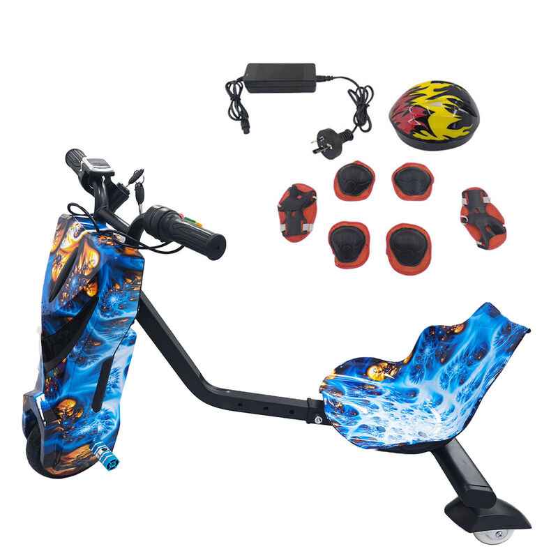 Electric Drift Go Kart for Kids 3 Wheel Ride On Trike with Bluetooth & 350W Blue Phoenix - image 1